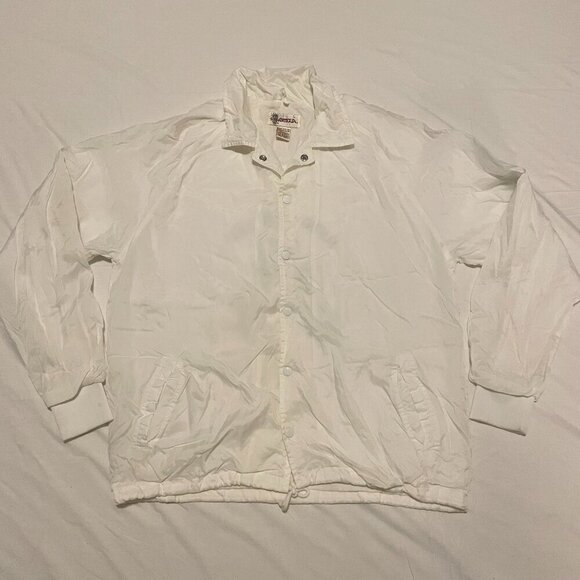 Vintage NFL Super Bowl XXVI 26 1992 Lined Jacket Mens Large Bills Redskins - Picture 2 of 16